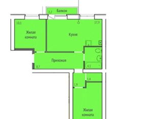 Продажа трехкомнатной квартиры, 63.2 м2, Ивановская область, проспект Героев, 2