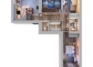 Продажа трехкомнатной квартиры, 87 м2, Казань, ЖК Лето, улица Анаса Тазетдинова, 6