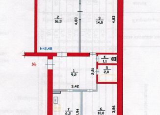 Продаю 3-ком. квартиру, 58.8 м2, посёлок городского типа Лучегорск, 1-й микрорайон, 19