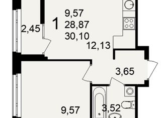 Продаю однокомнатную квартиру, 31 м2, Рязань, Куйбышевское шоссе, 19, Куйбышевский район