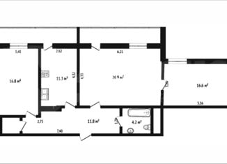 Продам 3-ком. квартиру, 89.5 м2, Тюменская область, улица Самарцева, 29