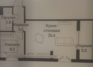Продам 1-ком. квартиру, 40.2 м2, посёлок Западный, улица имени капитана Ефимова, 4