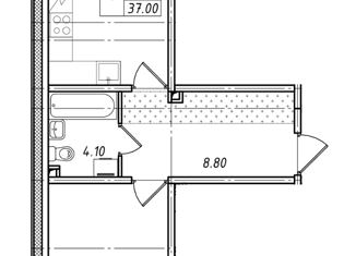Продаю 1-комнатную квартиру, 37 м2, посёлок Ковалёво, посёлок Ковалёво, 77