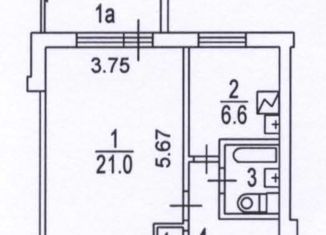 Продажа 1-комнатной квартиры, 34.6 м2, Москва, Елецкая улица, 17к1