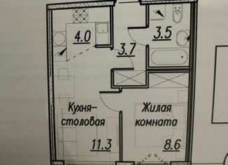 Продажа однокомнатной квартиры, 32 м2, Санкт-Петербург, Яхтенная улица, 24к2, ЖК Легенда на Яхтенной 24