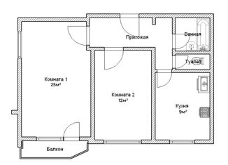 Продается двухкомнатная квартира, 57.1 м2, Челябинская область, улица Ворошилова, 6Б