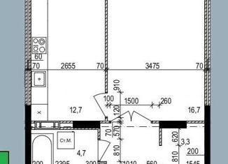 Продам 1-ком. квартиру, 41.9 м2, Ярославль, Ленинский район