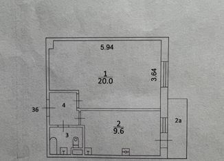 Продам однокомнатную квартиру, 35.2 м2, Москва, улица Богданова, 8, улица Богданова