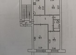 Продается 3-комнатная квартира, 67.7 м2, деревня Песьянка, улица Мелиораторов, 8