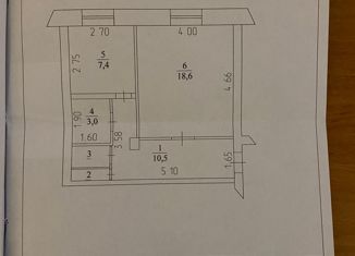 Продаю 1-комнатную квартиру, 41.5 м2, Кемерово, улица 40 лет Октября, 20, Кировский район