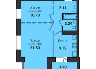 Продается 2-комнатная квартира, 55 м2, Иркутск, ЖК Якоби-Парк, улица Якоби, 10