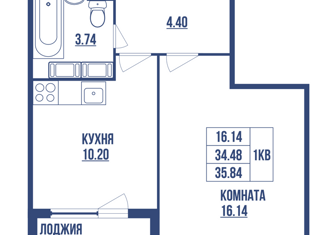 Продам 1-ком. квартиру, 36 м2, Санкт-Петербург, метро Лесная, Студенческая улица, 14к1