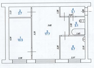 Продаю двухкомнатную квартиру, 42.6 м2, Магадан, проезд Вострецова, 8
