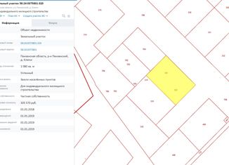 Продаю участок, 10.8 сот., деревня Ключи, Луговая улица