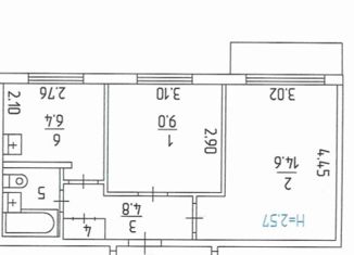 Продам 2-комнатную квартиру, 38.4 м2, Пермь, Байкальская улица, 3/2, жилой район Нижняя Курья