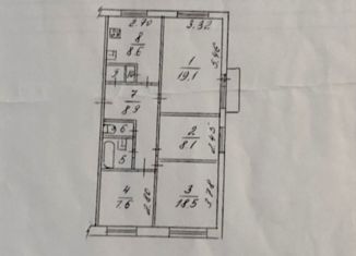 Продается четырехкомнатная квартира, 70.1 м2, Вологда, Северная улица, 30, микрорайон Водники