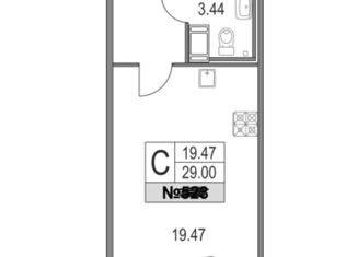 Продажа квартиры студии, 29 м2, Санкт-Петербург, Богатырский проспект, 2А, муниципальный округ Комендантский Аэродром
