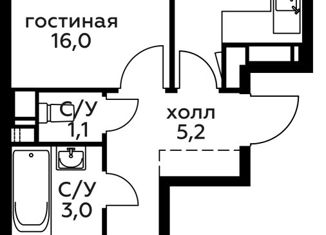Продается двухкомнатная квартира, 53.6 м2, Балашиха, улица Романычева, 3