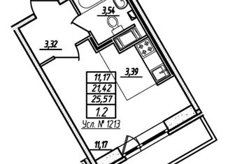 Продается квартира студия, 24 м2, Мурино, ЖК Муринский Посад, улица Шоссе в Лаврики, 57к3