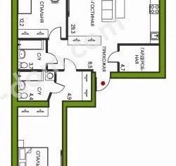 Продаю трехкомнатную квартиру, 88 м2, Вологда, Технический переулок, 54А, 5-й микрорайон