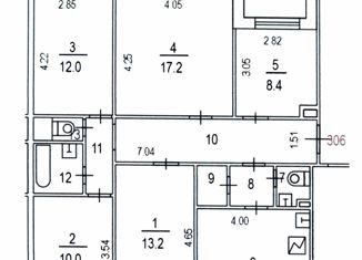 Продажа комнаты, 100.8 м2, Москва, улица Ивана Франко, 40к1, станция Рабочий Посёлок