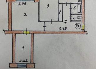 Продажа 3-комнатной квартиры, 62.3 м2, Камбарка, улица Суворова, 21