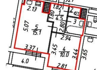 1-ком. квартира на продажу, 33.5 м2, Санкт-Петербург, улица Вадима Шефнера, 4, метро Василеостровская