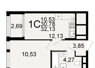 Продается 1-ком. квартира, 32 м2, Рязанская область, Льговская улица, 8