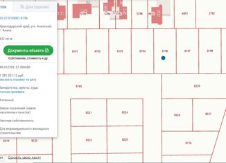Продажа участка, 6.32 сот., село Витязево, Живописная улица