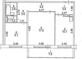 Продается 2-комнатная квартира, 51.8 м2, Томск, Нефтяная улица, 9