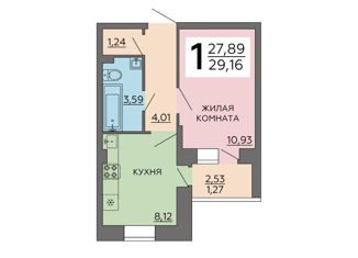 Продаю 1-комнатную квартиру, 28.2 м2, Воронеж, улица 9 Января, 225/1к1