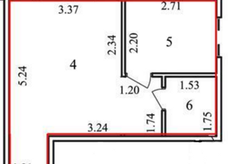 Продам 1-ком. квартиру, 25.7 м2, поселок городского типа Тарасовский, Степная улица, 163
