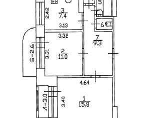 Продаю двухкомнатную квартиру, 47.5 м2, Санкт-Петербург, Ириновский проспект, 31/48, Ириновский проспект