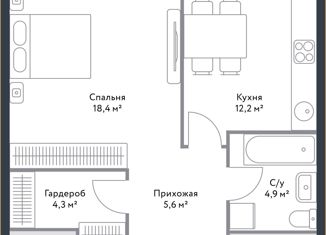 Продаю однокомнатную квартиру, 45 м2, Москва, улица Речников, 7, район Нагатинский Затон