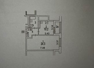 Продаю 1-комнатную квартиру, 43.5 м2, Москва, улица Нижняя Хохловка, 8, станция Новохохловская