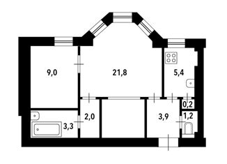 Продажа 2-комнатной квартиры, 47 м2, Санкт-Петербург, Новоовсянниковская улица, 13, метро Кировский завод