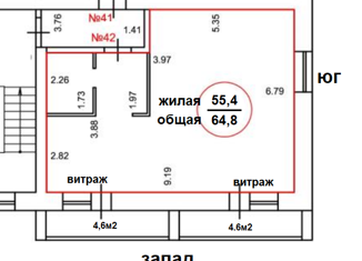 Продам квартиру студию, 64.8 м2, Уссурийск, улица Островского, 9