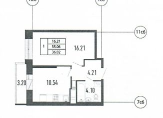 Продается 1-комнатная квартира, 38.26 м2, Санкт-Петербург, муниципальный округ Озеро Долгое, Полевая Сабировская улица, 45к1