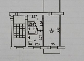 Продается 2-ком. квартира, 44.2 м2, Калуга, улица Поле Свободы, 79, Московский округ