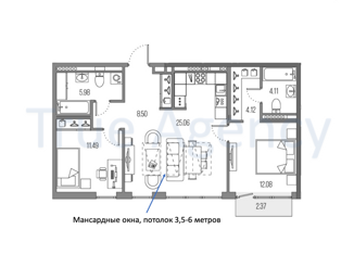 Продам 2-ком. квартиру, 72 м2, Санкт-Петербург, Московский проспект, 65, метро Фрунзенская