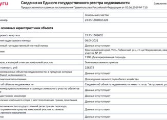Продам участок, 11 сот., станица Некрасовская, площадь Опалённой Юности