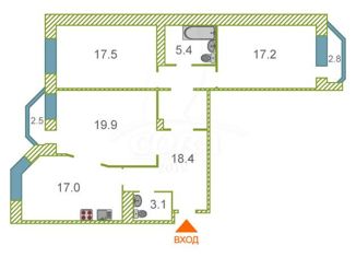 Продается 3-ком. квартира, 103 м2, Тюмень, Заречный проезд, 33, Центральный округ