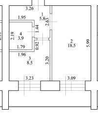Продаю 1-ком. квартиру, 41 м2, село Чигири, Европейская улица, 9/1