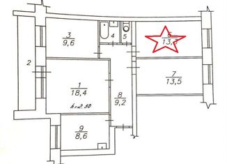 Сдача в аренду 3-ком. квартиры, 75 м2, Красноярск, Свердловский район, Парашютная улица, 19А