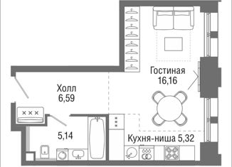 1-комнатная квартира на продажу, 33 м2, Москва, ЖК Селигер Сити, Ильменский проезд, 14к1