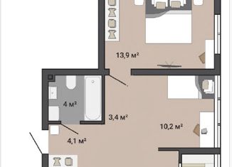 Продаю двухкомнатную квартиру, 50.5 м2, Екатеринбург, метро Ботаническая, улица Краснолесья, 10/4