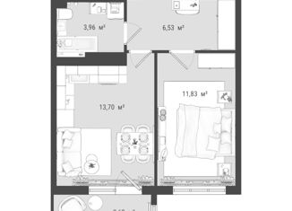 Продается 2-ком. квартира, 39.7 м2, Томск, Ленинский район
