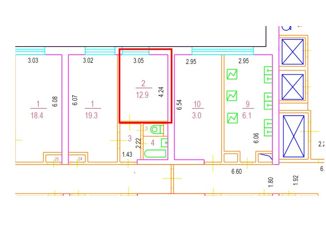 Продаю комнату, 38.5 м2, Москва, улица Антонова-Овсеенко, 4, станция Тестовская