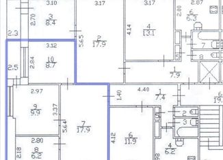 Комната на продажу, 71.6 м2, Санкт-Петербург, улица Турку, 12к2, муниципальный округ № 72