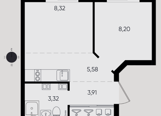 Продам двухкомнатную квартиру, 29.3 м2, Иркутск, улица Ширямова, 26